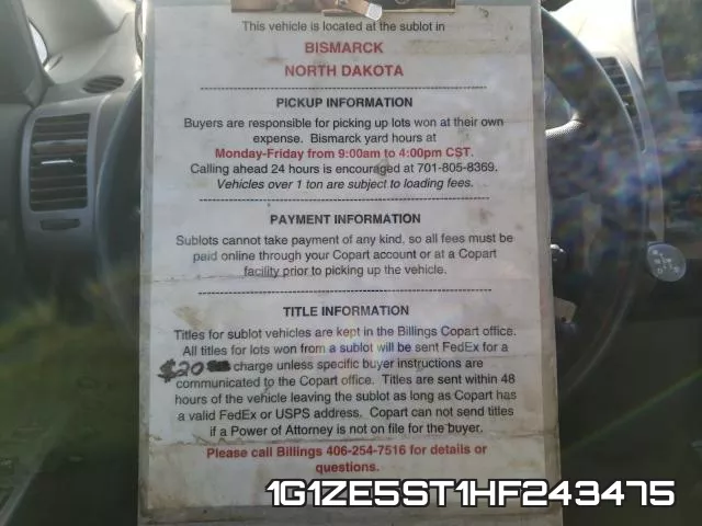 1G1ZE5ST1HF243475 фото 10