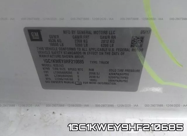 1GC1KWEY9HF210685 фото 10