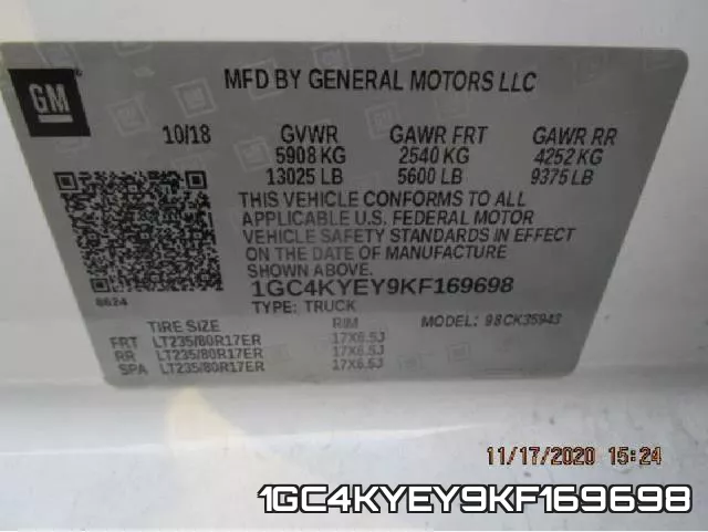 1GC4KYEY9KF169698 фото 7