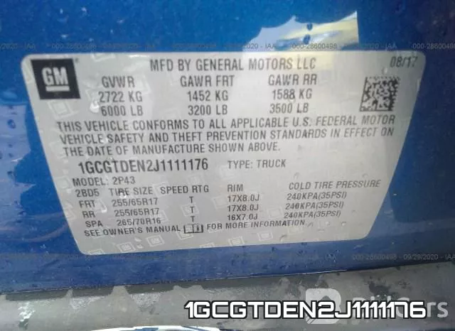 1GCGTDEN2J1111176 фото 9
