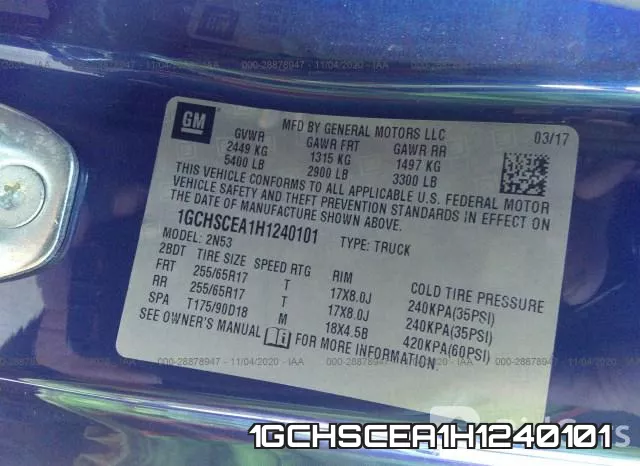 1GCHSCEA1H1240101 фото 10
