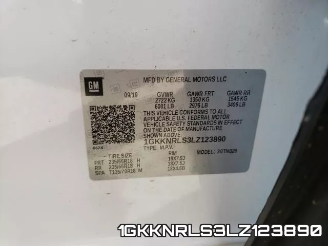 1GKKNRLS3LZ123890 фото 2