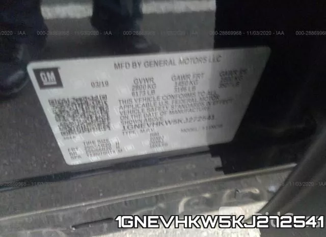 1GNEVHKW5KJ272541 фото 8
