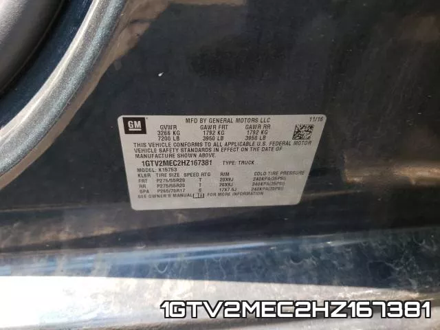 1GTV2MEC2HZ167381 фото 2