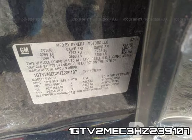 1GTV2MEC3HZ239107 фото 9