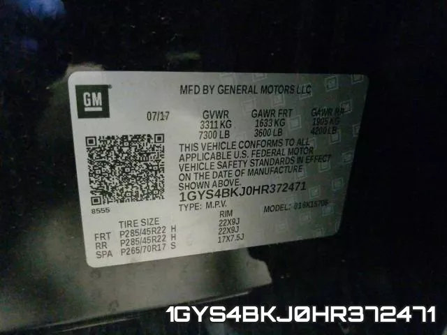 1GYS4BKJ0HR372471 фото 2