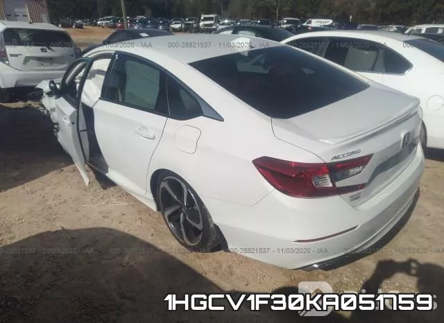 1HGCV1F30KA051759 фото 4