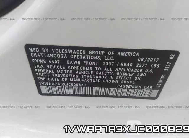 1VWAA7A3XJC000829 фото 8