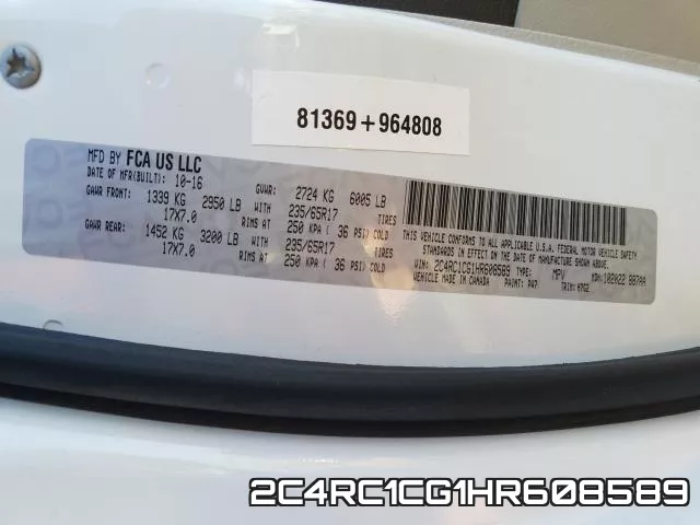 2C4RC1CG1HR608589 фото 2