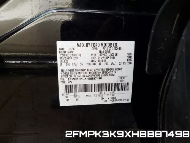2FMPK3K9XHBB87498 фото 2