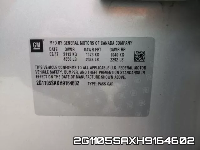 2G1105SAXH9164602 фото 2