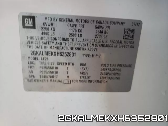 2GKALMEKXH6352801 фото 2