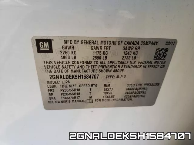 2GNALDEK5H1584707 фото 2