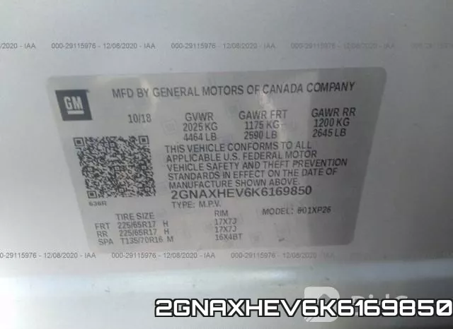 2GNAXHEV6K6169850 фото 10