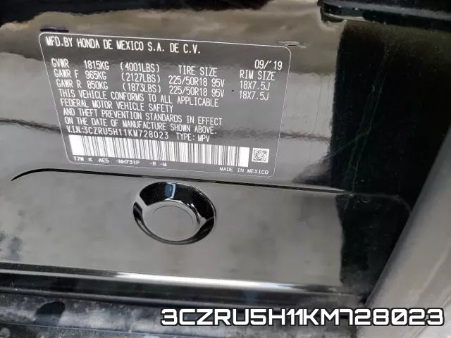 3CZRU5H11KM728023 фото 2