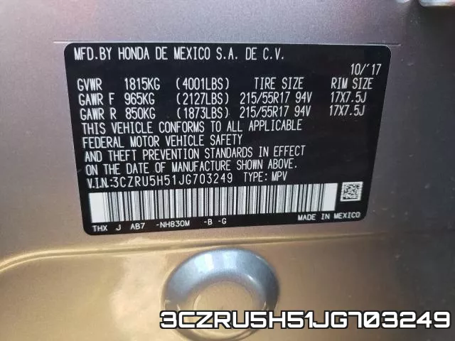 3CZRU5H51JG703249 фото 2