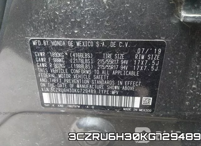 3CZRU6H30KG729489 фото 10