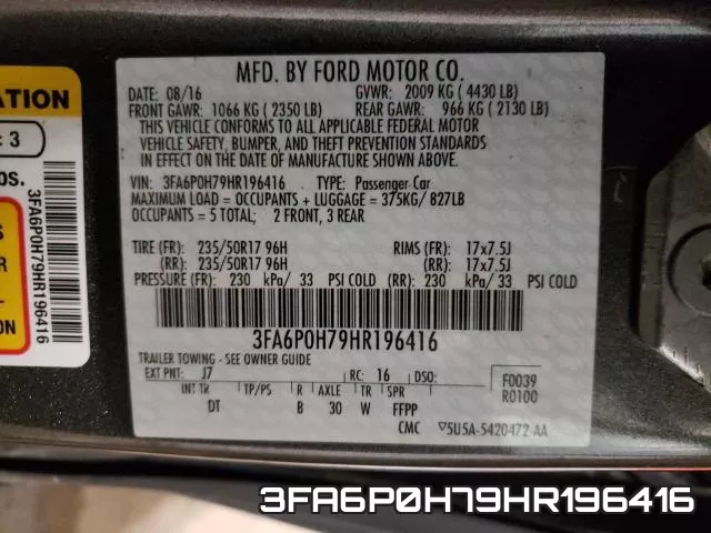 3FA6P0H79HR196416 фото 2