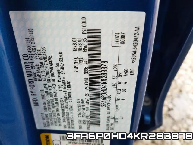 3FA6P0HD4KR283878 фото 2