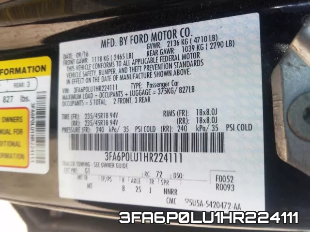3FA6P0LU1HR224111 фото 2