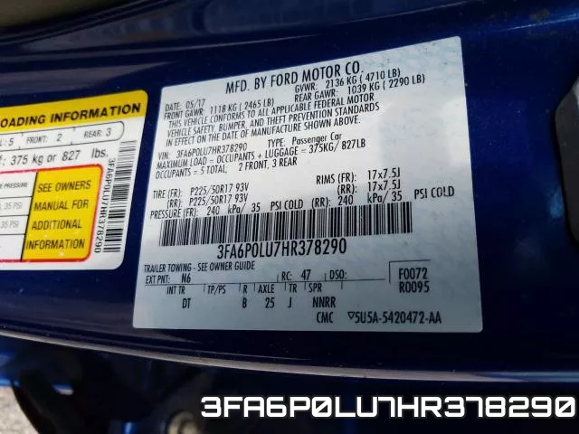 3FA6P0LU7HR378290 фото 2
