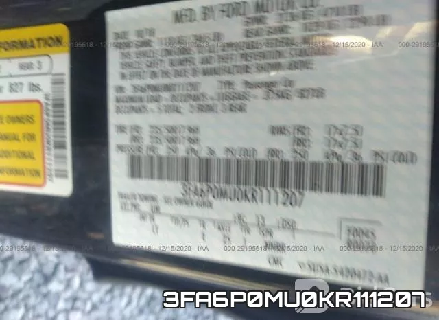 3FA6P0MU0KR111207 фото 10