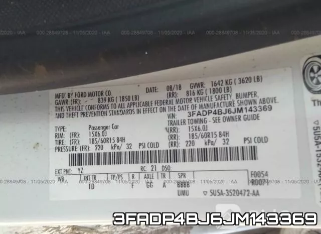 3FADP4BJ6JM143369 фото 9