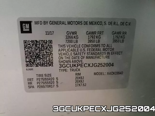 3GCUKPECXJG252004 фото 2
