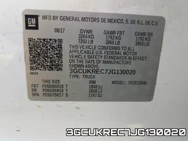 3GCUKREC7JG130020 фото 2