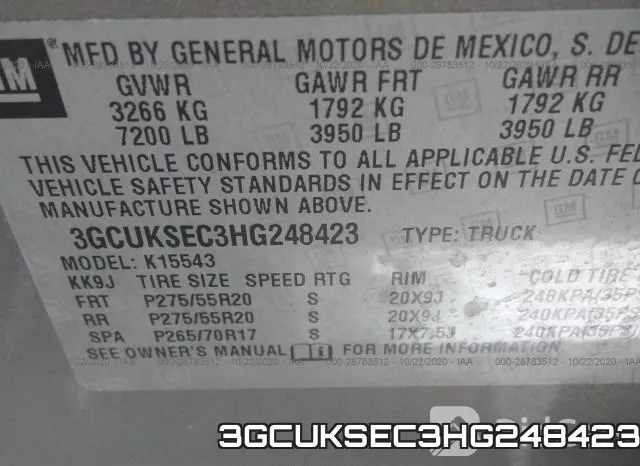 3GCUKSEC3HG248423 фото 9