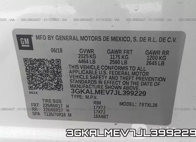 3GKALMEV7JL399229 фото 9
