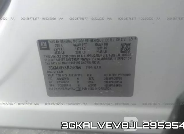 3GKALVEV8JL295354 фото 10
