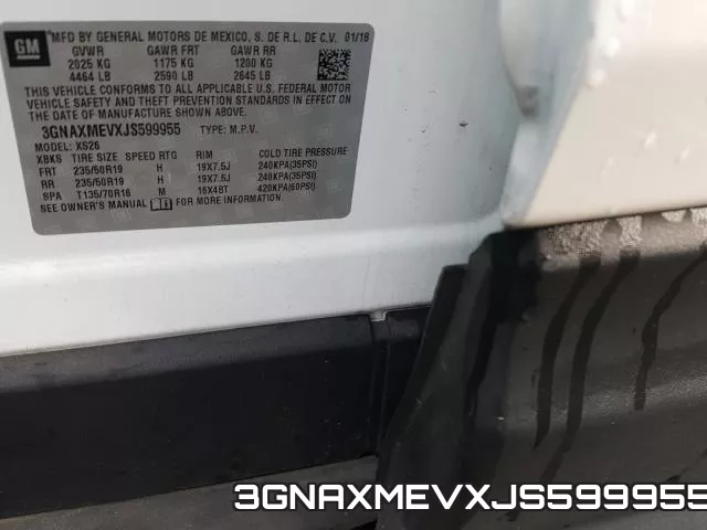 3GNAXMEVXJS599955 фото 2