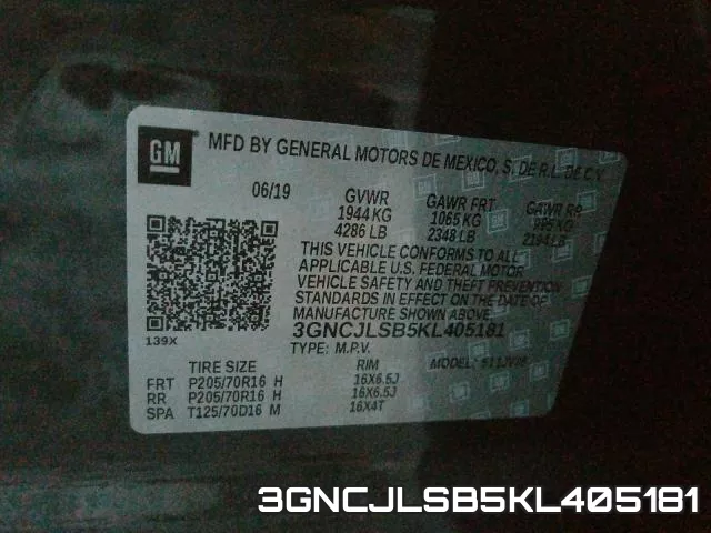 3GNCJLSB5KL405181 фото 2