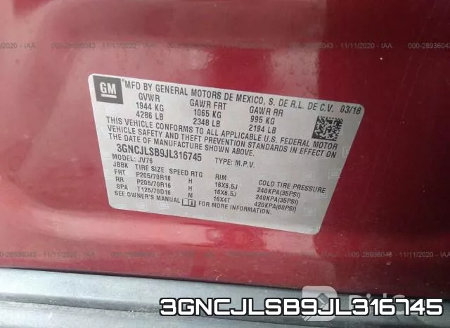 3GNCJLSB9JL316745 фото 9