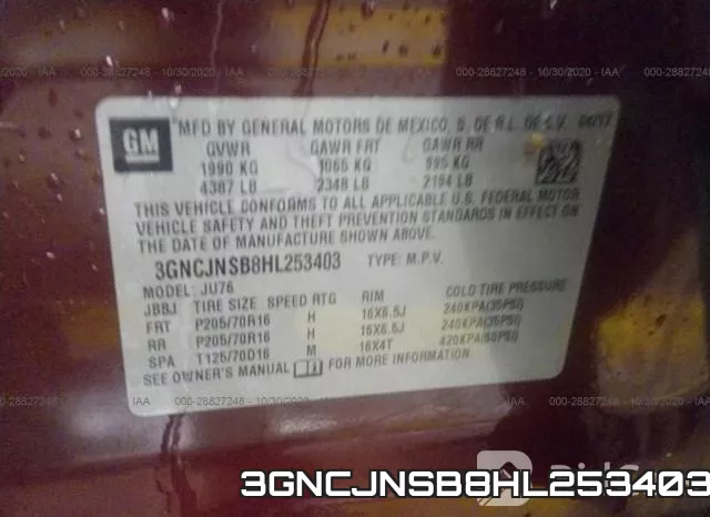 3GNCJNSB8HL253403 фото 9
