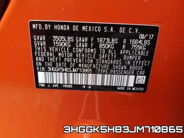 3HGGK5H83JM710865 фото 2