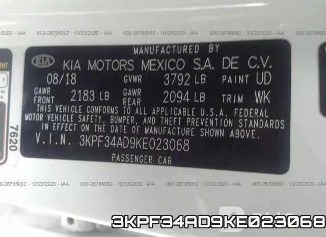 3KPF34AD9KE023068 фото 10
