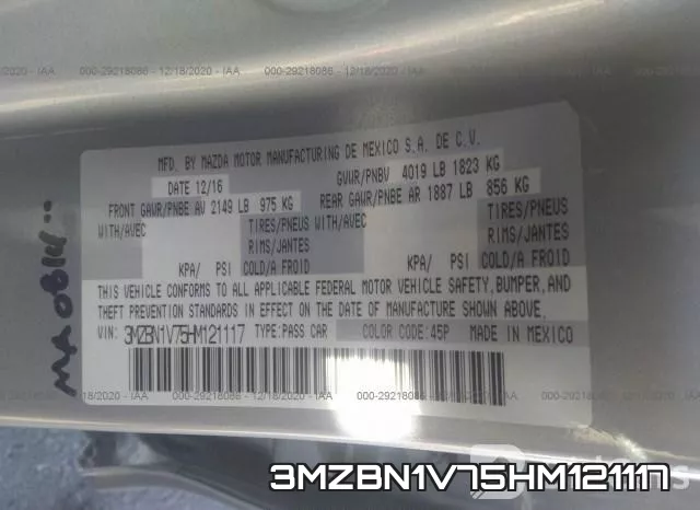 3MZBN1V75HM121117 фото 10