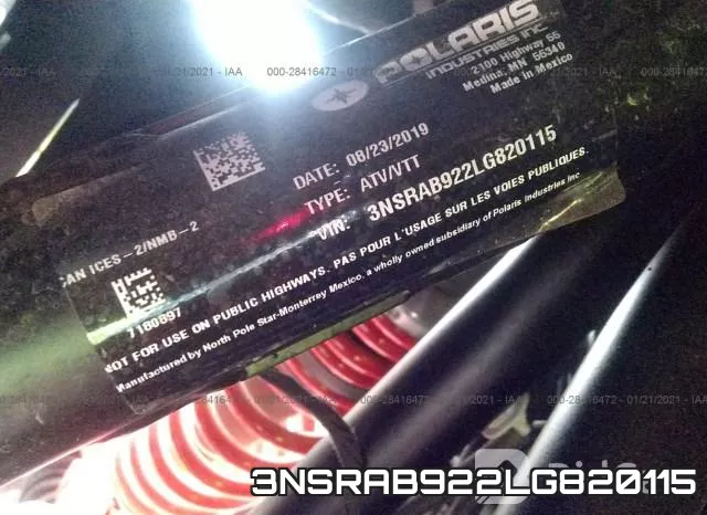 3NSRAB922LG820115 фото 2
