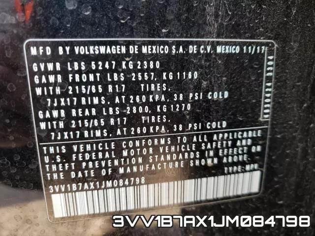 3VV1B7AX1JM084798 фото 2