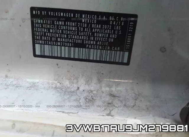 3VWB17AU9JM279881 фото 10
