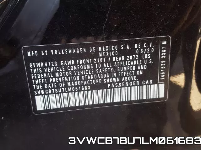 3VWCB7BU7LM061683 фото 2