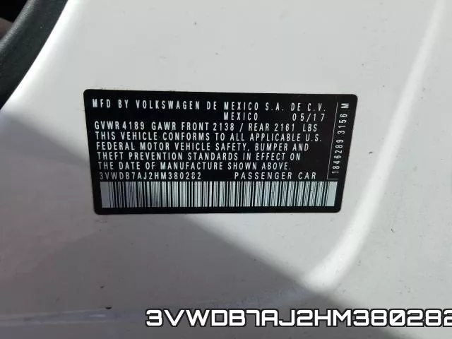 3VWDB7AJ2HM380282 фото 2