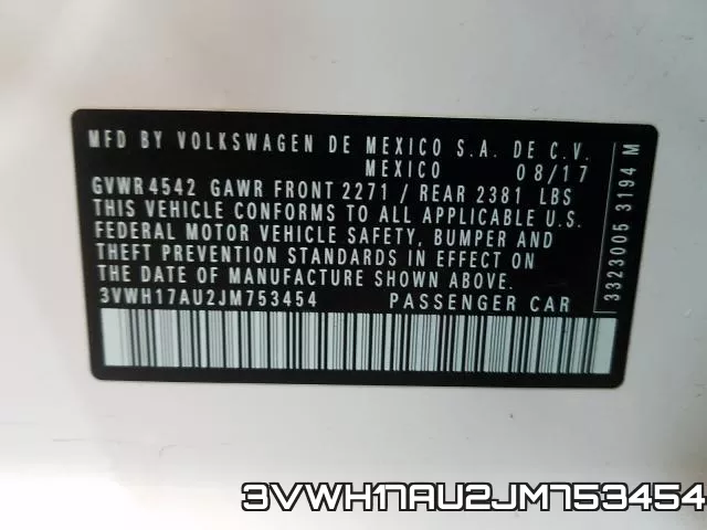 3VWH17AU2JM753454 фото 2