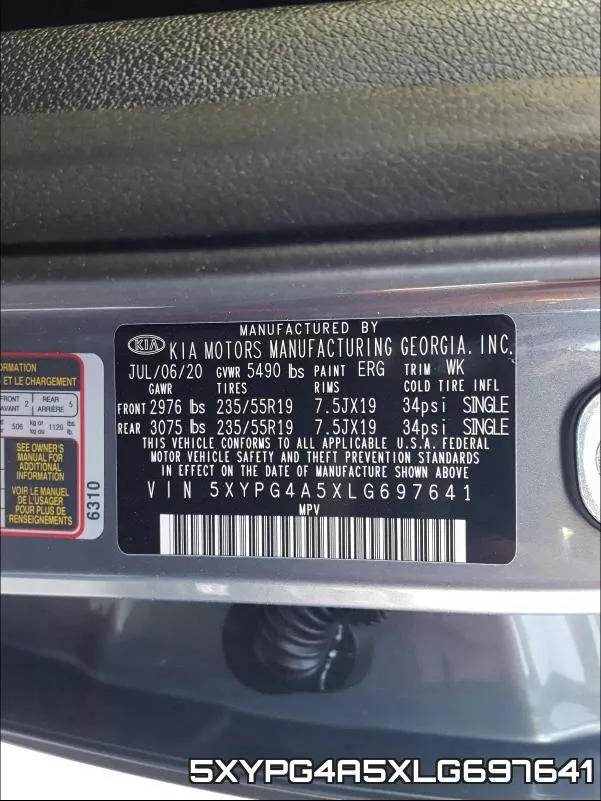 5XYPG4A5XLG697641 фото 2