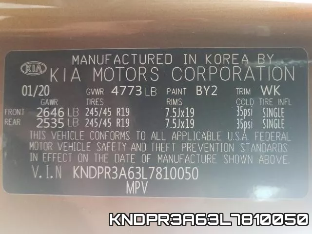KNDPR3A63L7810050 фото 2