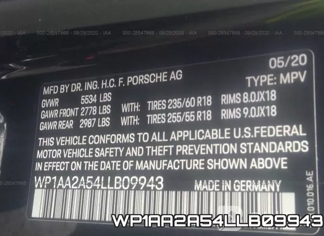 WP1AA2A54LLB09943 фото 10