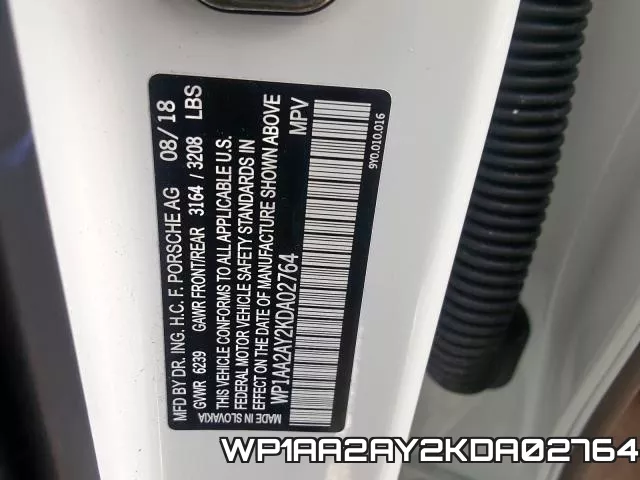 WP1AA2AY2KDA02764 фото 2
