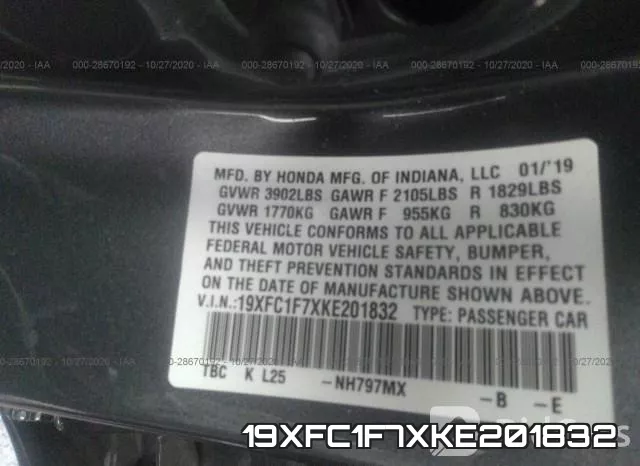 19XFC1F7XKE201832 фото 10